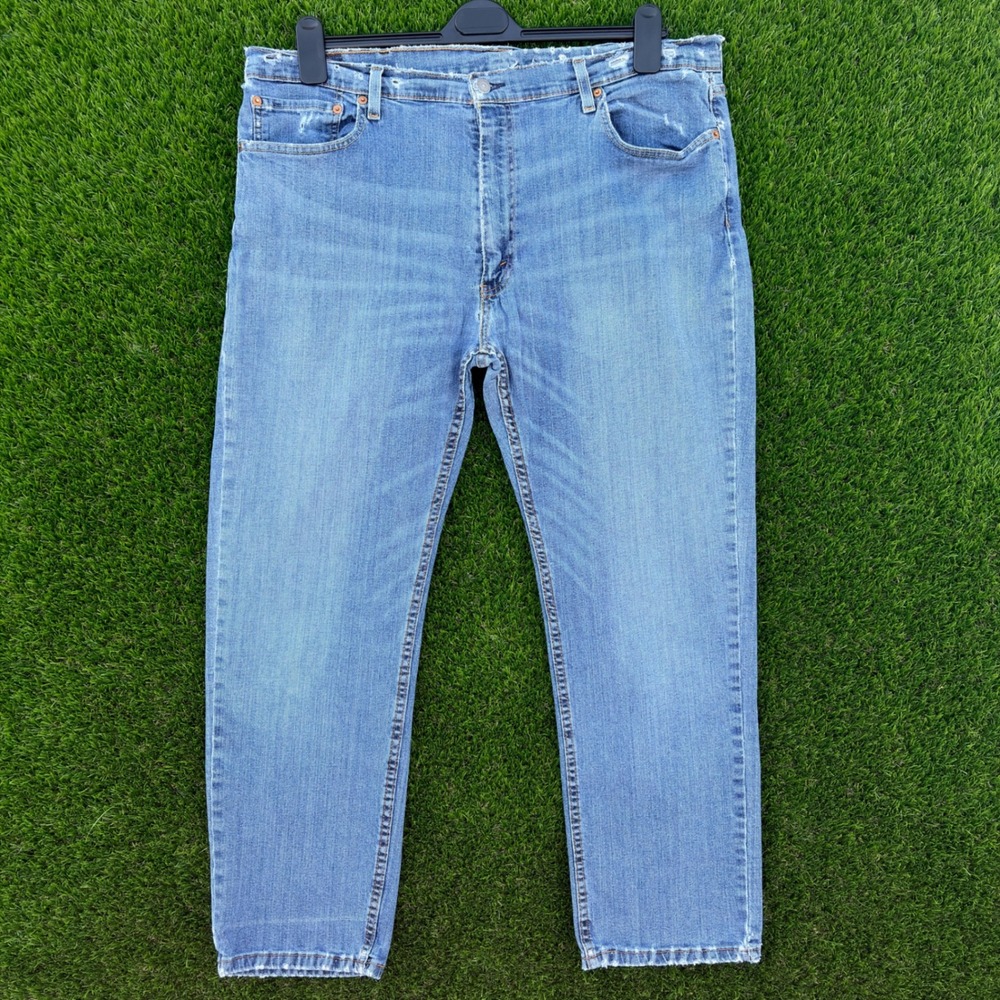 Levi's 541 Mens 40x30 Athletic Taper Blue Distressed Denim Jeans